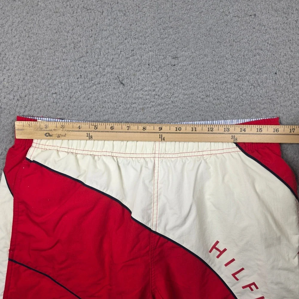 Tommy Hilfiger Swim Trunks Mens Medium 30 Red White Colorblock‎ Mesh Lining